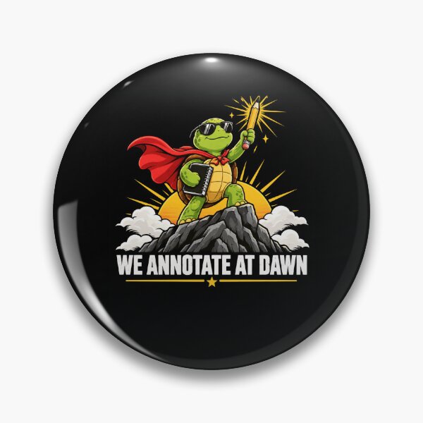 Item preview, We Annotate at Dawn Turtle Superhero designed and sold by ROUX-ART.
