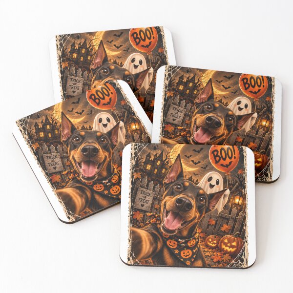 Item preview, Funny Doberman Boo Selfie Halloween designed and sold by luu phong.