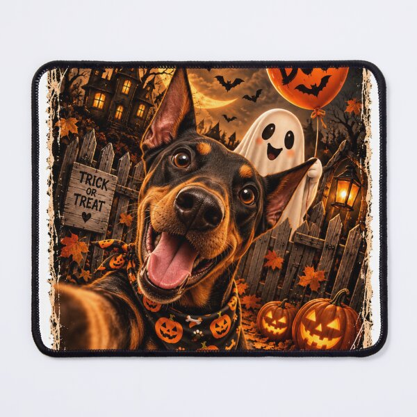 Item preview, Funny Doberman Boo Selfie Halloween designed and sold by luu phong.