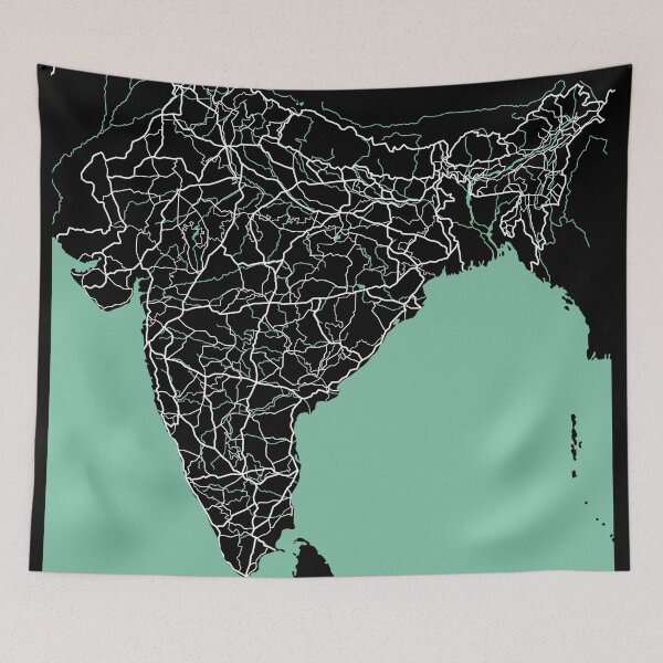 Item preview, India Map Asia Travel Souvenir designed and sold by MapsByLeo.