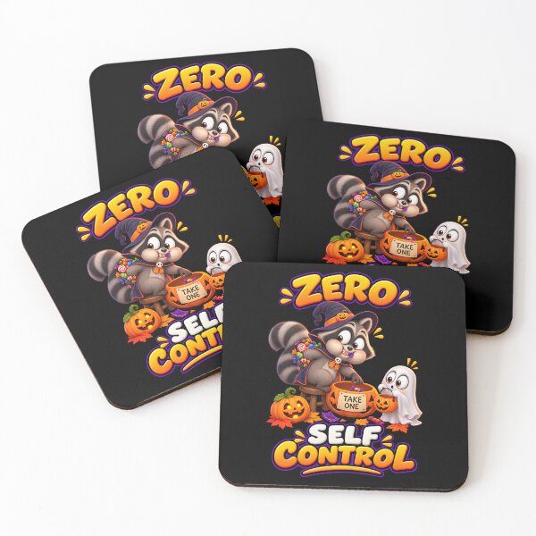 Item preview, Zero Self Control Funny Halloween Raccoon designed and sold by Yomere.