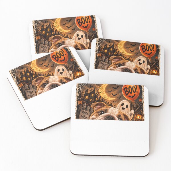 Item preview, Funny English Bulldog Boo Selfie Halloween designed and sold by luu phong.