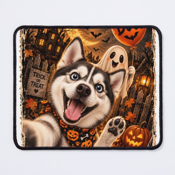 Item preview, Funny Husky Boo Selfie Halloween designed and sold by luu phong.