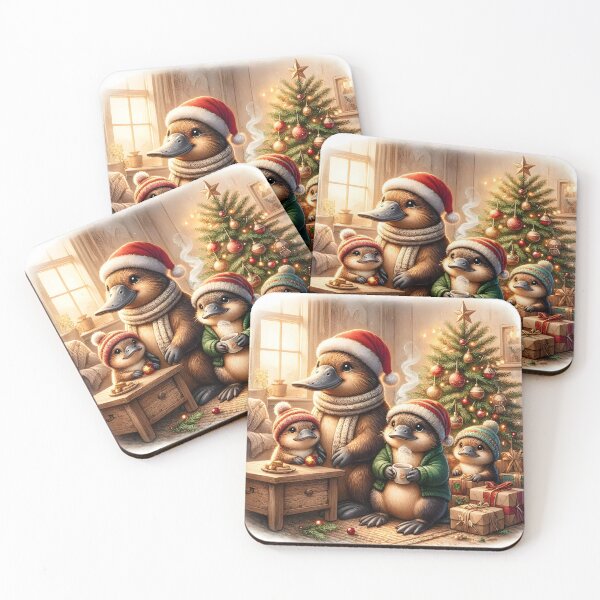 Item preview, Cute Platypus Christmas Family designed and sold by Sybille-Yates.