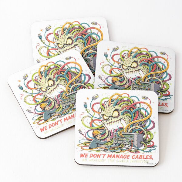 Item preview, We Don't Manage Cables We Worship The Cable Monster Funny IT Art  designed and sold by HaighsTs.