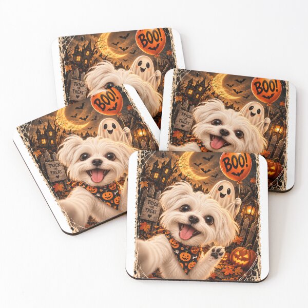 Item preview, Funny Maltese Boo Selfie Halloween designed and sold by luu phong.