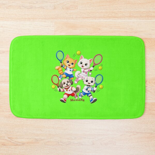 Item preview, TENNIS GAME - From the book series "Mia and Pia - Coloring fun meets cat knowledge - Adventures to color, learn and marvel at". designed and sold by WasserSonneWind.