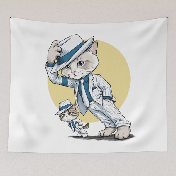 Item preview, Smooth Criminal Cats - Anti Gravity Lean Ragdoll & Tabby Kitten designed and sold by PetalsPaws.