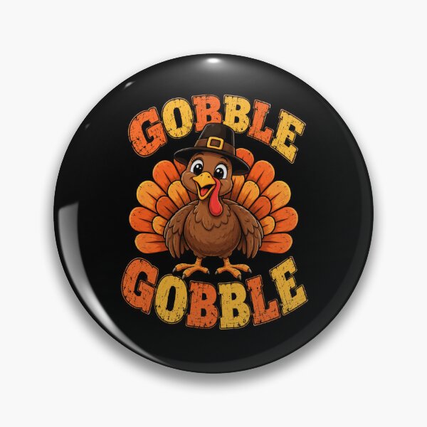 Item preview, Thanksgiving Gobble Gobble Turkey designed and sold by ROUX-ART.