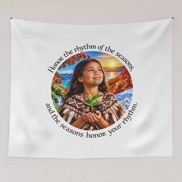 Item preview, Polynesian Harmony Proverb - Honor the rhythm of the seasons | Pacific Art designed and sold by ShakaLife.org.