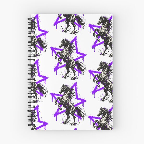 Item preview, Rearing Horse With Purple Star Paint Splatter Equestrian Art designed and sold by gamoreRony.