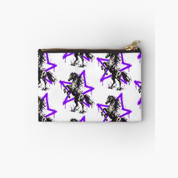 Item preview, Rearing Horse With Purple Star Paint Splatter Equestrian Art designed and sold by gamoreRony.