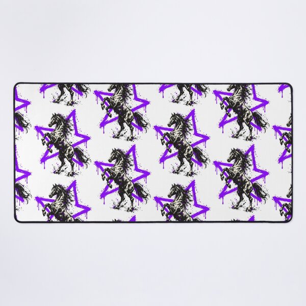 Item preview, Rearing Horse With Purple Star Paint Splatter Equestrian Art designed and sold by gamoreRony.