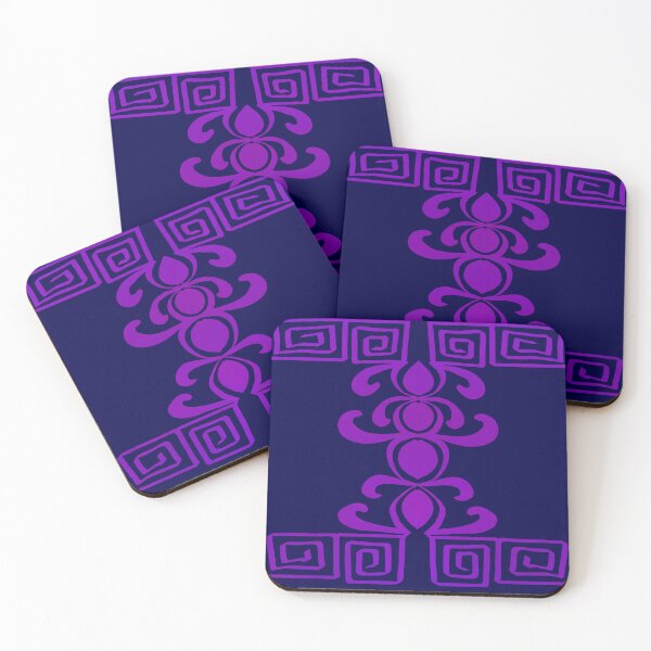 Item preview, Purple Mixed Motifs on Dark Blue  designed and sold by JaygiesDesign.