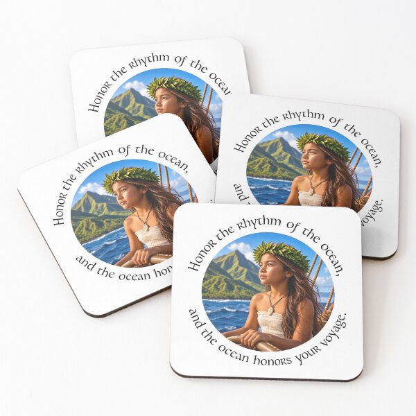 Item preview, Polynesian Nature Proverb - Honor the rhythm of the ocean | Pacific Art designed and sold by ShakaLife.org.