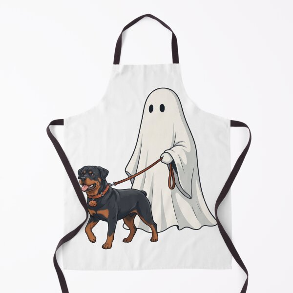 Item preview, Spooky Ghost Walking Rottweiler Dog Lover Halloween Illustration designed and sold by raedattia.