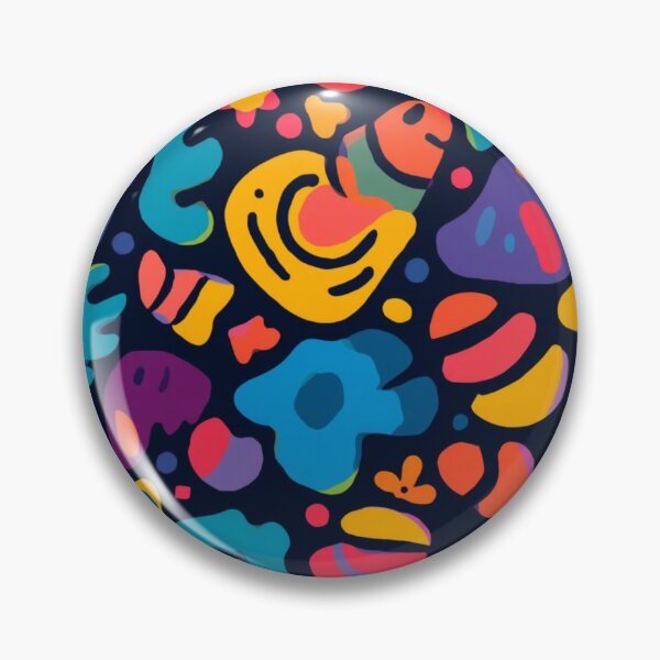 Item preview, Colourful Abstract Organic Shapes Pattern designed and sold by My Gluten Free Life UK.