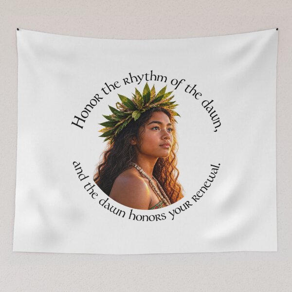 Item preview, Polynesian Renewal Proverb - Honor the rhythm of the dawn | Pacific Art designed and sold by ShakaLife.org.