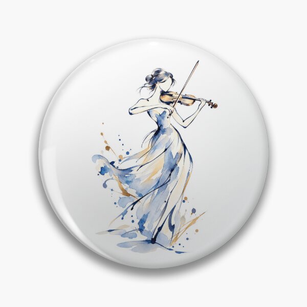 Item preview, Elegant Violinist in Motion – Graceful Music designed and sold by ZYVARENNE.