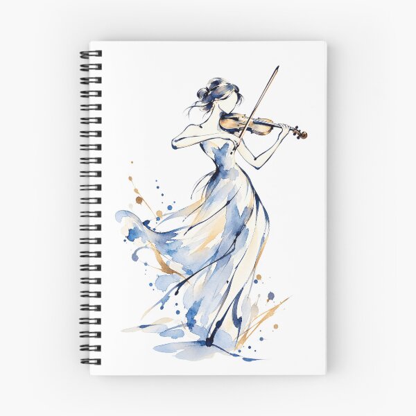 Item preview, Elegant Violinist in Motion – Graceful Music designed and sold by ZYVARENNE.