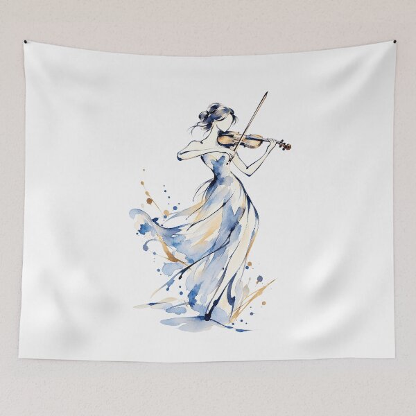 Item preview, Elegant Violinist in Motion – Graceful Music designed and sold by ZYVARENNE.