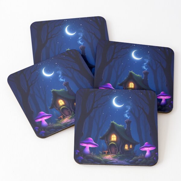 Item preview, Witch Cottage in Enchanted Forest – Witchy Magic Purple RBA-2026-0102-B designed and sold by IdeaSmith.
