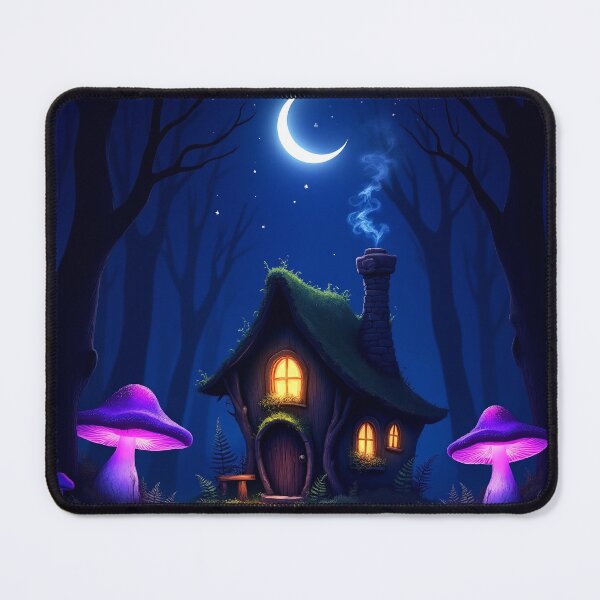 Item preview, Witch Cottage in Enchanted Forest – Witchy Magic Purple RBA-2026-0102-B designed and sold by IdeaSmith.