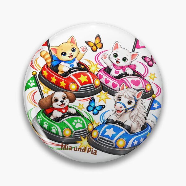 Item preview, BUMPER CARS - From the book series "Mia and Pia - Coloring Fun Meets Cat Knowledge - Adventures to Color, Learn and Marvel At". designed and sold by WasserSonneWind.