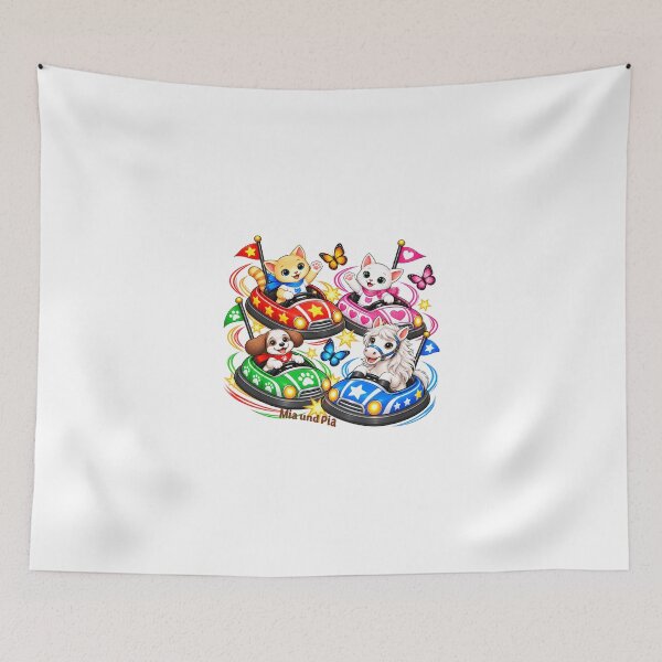 Item preview, BUMPER CARS - From the book series "Mia and Pia - Coloring Fun Meets Cat Knowledge - Adventures to Color, Learn and Marvel At". designed and sold by WasserSonneWind.