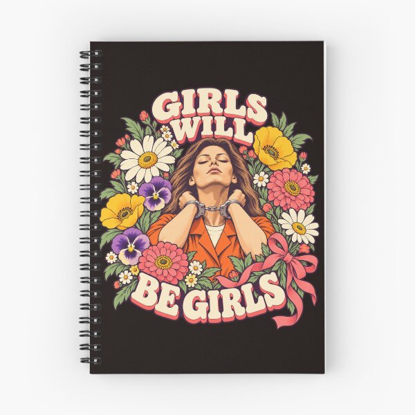 Item preview, Aileen Wuornos Girls Will Be Girls Colorful Floral Handcuffs Portrait designed and sold by bootycatclube.