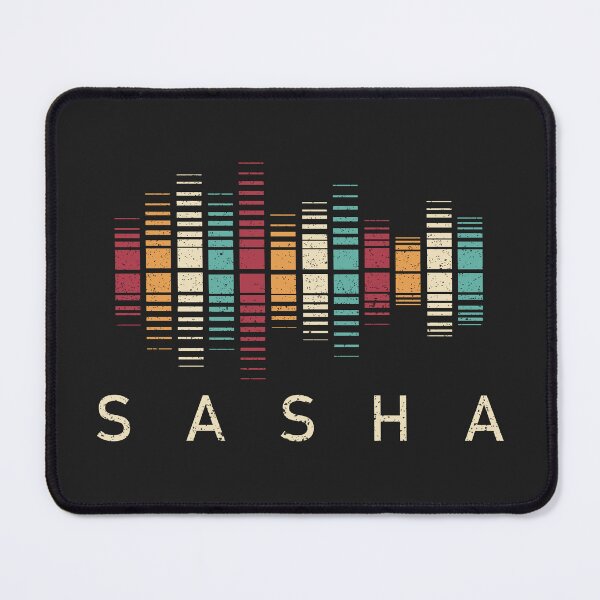 Aperçu de l'œuvre T-shirt Sasha Retro Soundwave Electronic Music Equalizer créée et vendue par THE MODA STEREO.