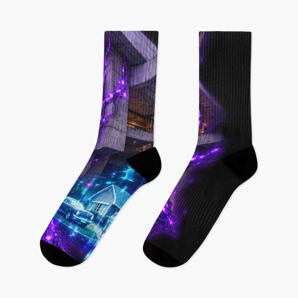 Item preview, Neon Cyber Monolith - Glowing Purple Energy Temple designed and sold by A E S T H E T A T A G.