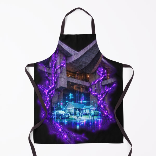 Item preview, Neon Cyber Monolith - Glowing Purple Energy Temple designed and sold by A E S T H E T A T A G.