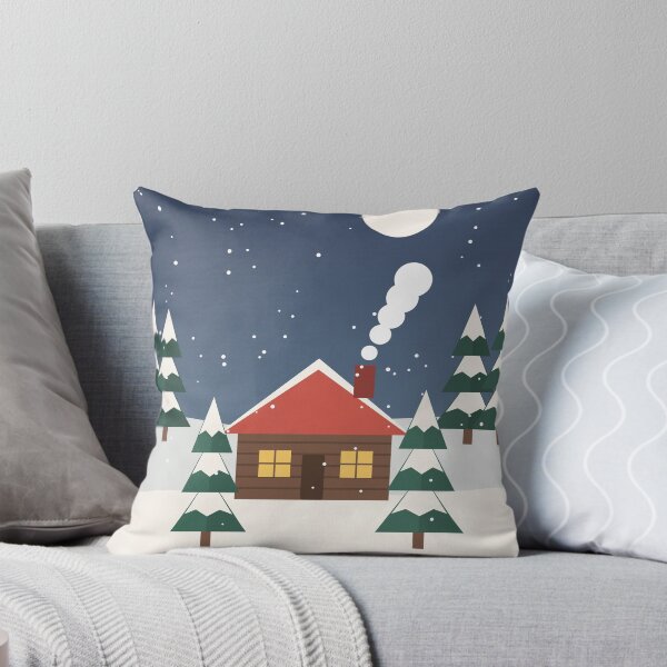 Item preview, Winter Cabin in the Snow Under the Moon designed and sold by ChromaLens.