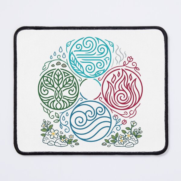 Item preview, Avatar Four Elements Water Earth Fire Air Circle designed and sold by Fine-Arts-Lab.