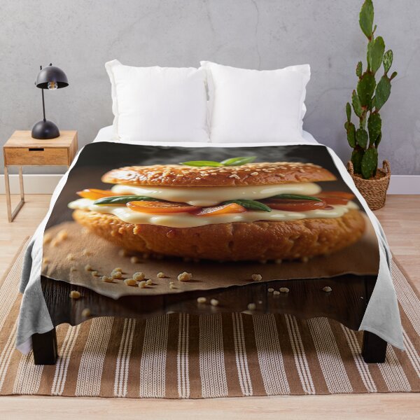 Artikelvorschau, Gourmet Steaming Caprese Bagel Sandwich Art entworfen und verkauft von profustock.