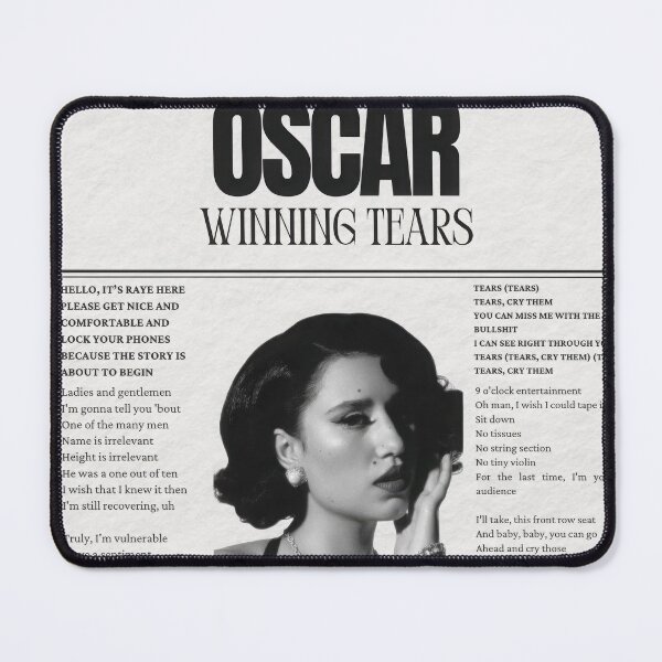 Item preview, Raye Daily Quote Oscar Winning Tears Poster designed and sold by garbereui.