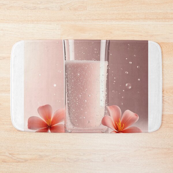 Item preview, Fresh Milk Glass with Pink Plumeria Flowers Art designed and sold by profustock.