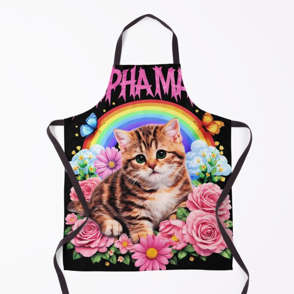 Item preview, Alpha Male Funny Kitten Rainbow Floral designed and sold by Kiko-Mk.