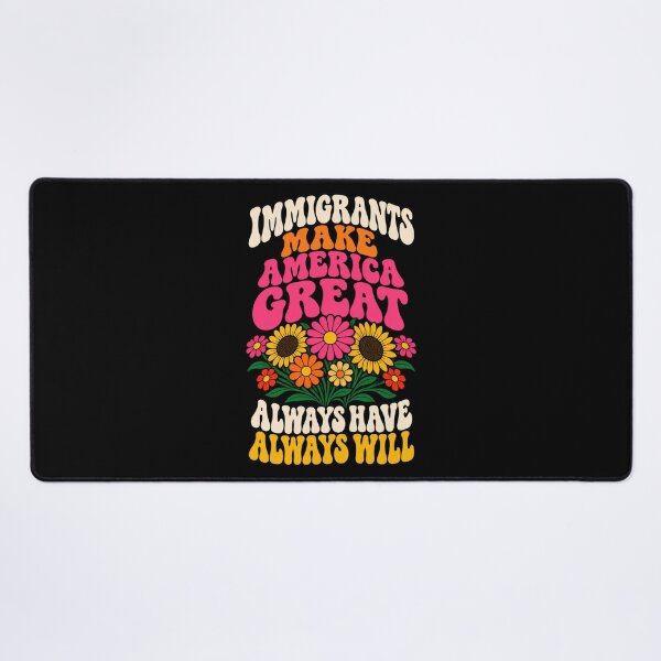 Item preview, Immigrants Make America Great Retro 70s Floral Graphic designed and sold by Whirx.