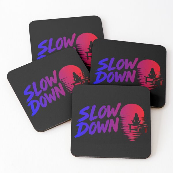 Artikelvorschau, Slow Down Yoga Achtsamkeit und Ruhe entworfen und verkauft von Macphisto Shirts.