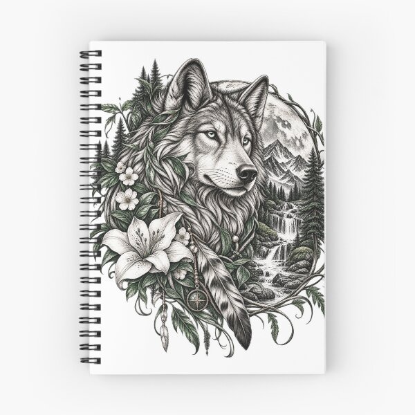 Item preview, Title Moonlit Wolf – Mystical Forest Wildlife Graphic designed and sold by RG3D Project .