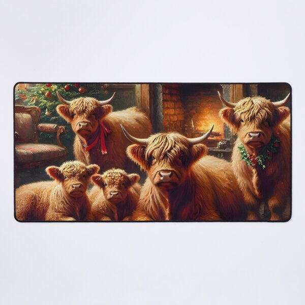 Item preview, Highland Cow Christmas Barn Family designed and sold by Sybille-Yates.