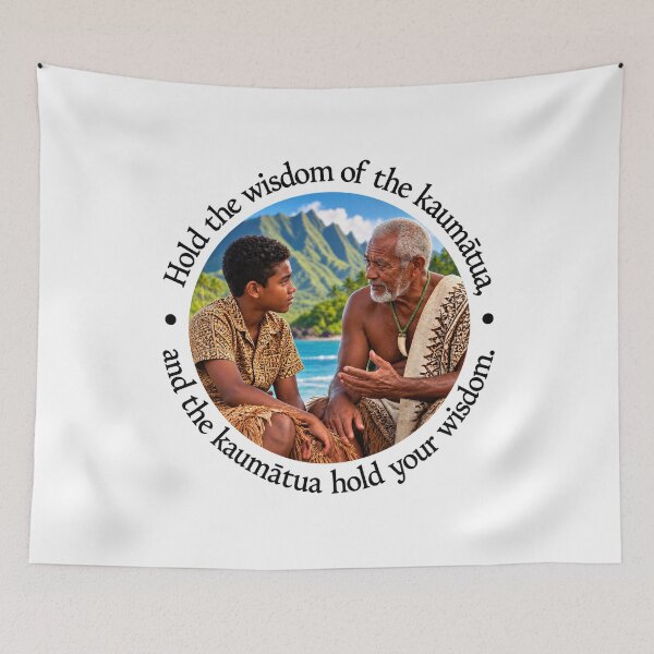 Item preview, Maori Wisdom Proverb - Hold the wisdom of the kaumātua | Pacific Art designed and sold by ShakaLife.org.