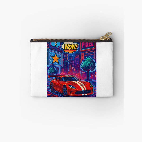 Item preview, Retro Supercar Racing Through Neon Pixel Art City Nightscape Design designed and sold by Alcheirys.