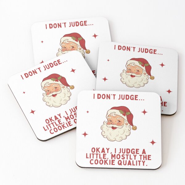 Item preview, Funny Santa Christmas Card I Don’t Judge Okay I Judge a Little Mostly the Cookie Quality – Humorous Holiday Greeting Card designed and sold by HYPNK.