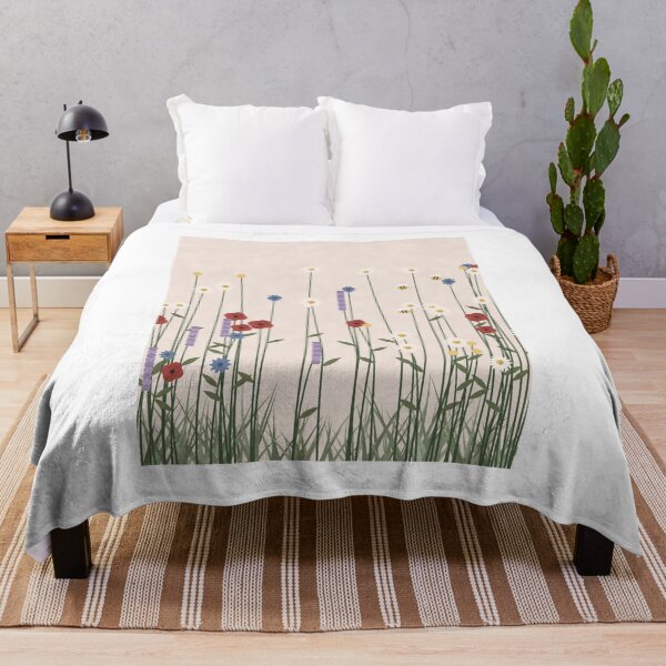 Item preview, Cornflower and Lavender Wildflower Meadow designed and sold by ChromaLens.