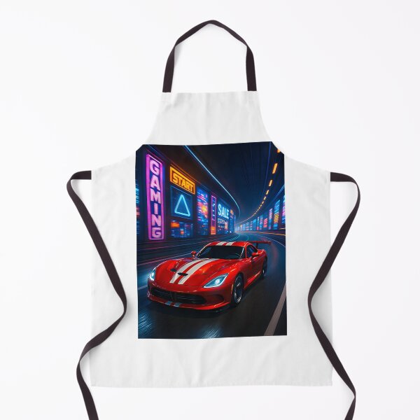 Artikelvorschau, Neonfarbenes Muscle-Car driftet durch eine futuristische, regnerische Stadtlandschaft (Kunstwerk) entworfen und verkauft von Alcheirys.