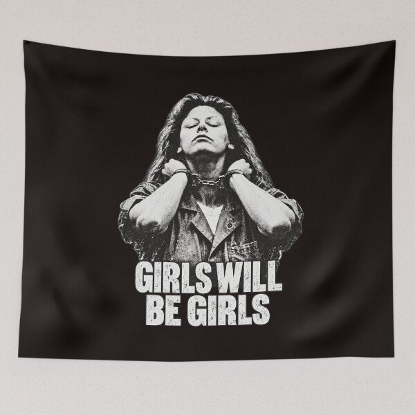 Item preview, Aileen Wuornos Girls Will Be Girls Brush Stroke Handcuffs Portrait designed and sold by bootycatclube.