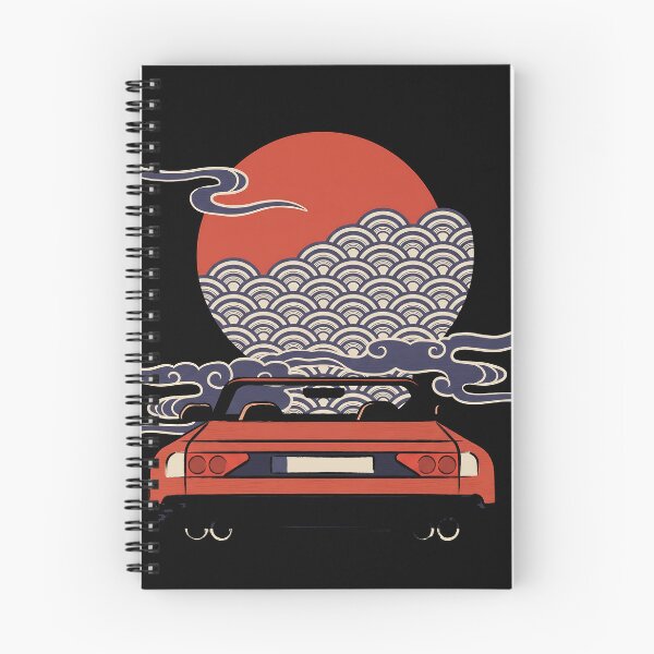 Artikelvorschau, Ein Cabrio bei Sonnenuntergang OutRun Ukiyo-e Gaming Grafik-T-Shirt entworfen und verkauft von Senpaiwaves.